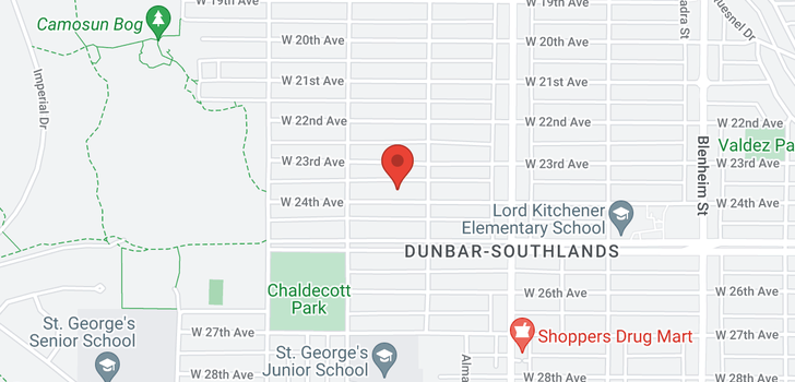 map of 3835 W 24TH AVENUE